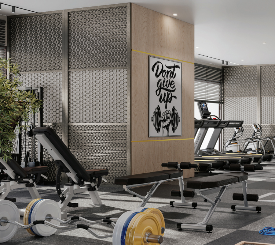 modern gymnasium at EKYA, a Sejal StarOm project in Malad West Mumbai