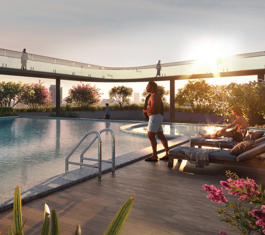 swimming pool at EKYA, a Sejal StarOm project in Malad West Mumbai